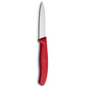  Нож кухонный Victorinox Swiss Classic (6.7631) стальной для овощей лезв.80мм серрейт. заточка красный 