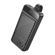  Аккумулятор внешний резервный HOCO J123B Element 22.5W+PD20W fully compatible power bank with digital display 30000mAh (чёрный) 