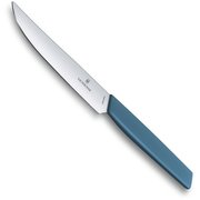  Нож кухонный Victorinox Swiss Modern (6.9006.122) стальной столовый для стейка лезв.120мм прямая заточка синий 