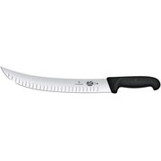  Нож кухонный Victorinox Fibrox (5.7323.25) стальной разделочный лезв.250мм прямая заточка черный 