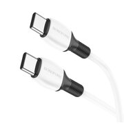  Дата-кабель BOROFONE BX84 Rise 60W charging data cable for Type-C to Type-C 1м (белый) 