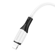  Дата-кабель BOROFONE BX79 iP PD silicone charging Lightning, 1м (белый) 