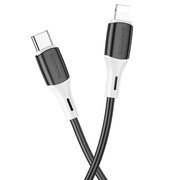  Дата-кабель BOROFONE BX79 PD silicone charging Lightning, 1м (черный) 