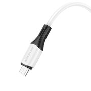  Дата-кабель BOROFONE BX79 BX79 silicone charging Micro, 1м (белый) 