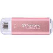  SSD Transcend ESD300 (TS1TESD300P) 1.0Tb (USB3.2 gen 2, Type C, 1050/950Mbs, 3D Nand, 60x20x7.8mm, 9g) розовый 