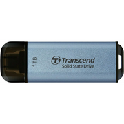  SSD Transcend ESD300 (TS1TESD300C) 1.0Tb (USB3.2 gen 2, Type C, 1050/950Mbs, 3D Nand, 60x20x7.8mm, 9g) голубой 