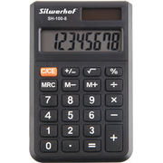  Калькулятор карманный Silwerhof SH-100-8 черный 