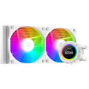  СВО ID-COOLING SL240 XE White LGA20XX/1700/1200/115X/AM5/AM4 (TDP 300W, PWM, LCD Display, Dual ARGB Fan 120mm, белый) 
