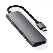  Док-станция Satechi Type-C Slim Multiport Adapter V2 Sliver 