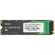  SSD Apacer AS2280P4U (AP512GAS2280P4U-1) 512Gb M.2 PCIe Gen3x4, R3500/W2300 Mb/s, MTBF 1.8M, 3D NAND, NVMe, Retail 