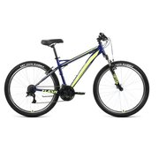  Велосипед FORWARD Flash 26 1.2 (26" 21 ск. рост. 15") 2022, синий/ярко-зеленый, RBK22FW26648 