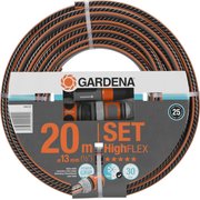  Шланг Gardena Highflex 1/2" 20м поливочный армированный черный/оранжевый (18064-20.000.00) 