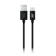  Дата-кабель USB - micro USB, 2А, 2м, черный , Borasco 
