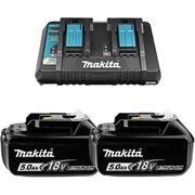 Батарея аккумуляторная Makita BL1850B 18В 5Ач Li-Ion (З/У в компл.) (191L75-3) 