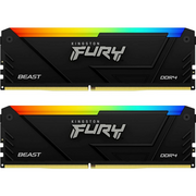  ОЗУ Kingston Fury Beast RGB KF426C16BB2AK2/32 DDR4 2x16GB 2666MHz RTL Gaming PC4-21300 CL16 DIMM 288-pin 1.2В kit dual rank с радиатором Ret 