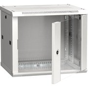  Шкаф коммутационный ITK Linea W (LWR3-06U64-GF) настенный 6U 600x450мм пер.дв.стекл серый сталь 