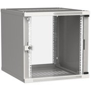  Шкаф коммутационный ITK Linea WE (LWE3-09U66-GF) настенный 9U 600x600мм пер.дв.стекл серый 
