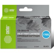  Картридж струйный Cactus CS-CB321N(CS-CB321) 178XL черный (21.6мл) для HP PS B8553/C5383/C6383/D5463 