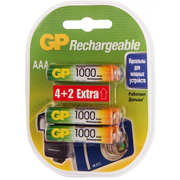  Аккумулятор GP Rechargeable 100AAAHC4 (100AAAHC4/2-2CR6 36/360) AAA, 1.2V 1 А·ч, 6 шт. 