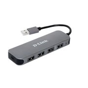  Разветвитель USB 2.0 D-Link DUB-H4 4порт. черный (DUB-H4/E1A) 