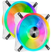  Комплект вентиляторов Corsair iCUE QL140 RGB (CO-9050106-WW) 140mm PWM White Fan — Dual Fan Kit with Lighting Node CORE 