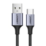  Кабель UGreen US288 (60126) USB-A 2.0 to USB-C Cable Nickel Plating Aluminum Braid 1 м черный 