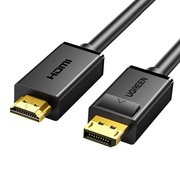  Кабель UGreen DP101 (10202) DP Male to HDMI Male Cable 2 м черный 