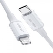  Кабель UGreen US171 (10493) USB-C to Lightning M/M Cable Rubber Shell 1 м белый 