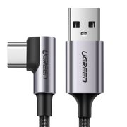  Кабель угловой UGreen US284 (50941) Angled USB AM to USB Type C Cable Angled 1 м черный 