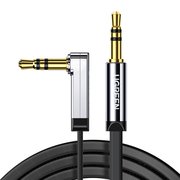  Кабель угловой UGreen AV119 (10597) 3.5mm Male to 3.5mm Male Straight to angle flat Cable 1 м черный 