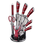  Набор ножей ZEIDAN Z-3096-01 красный 9 предметов 