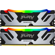  ОЗУ Kingston Fury Renegade Silver/Black RGB 48GB (KF572C38RSAK2-48) DDR5 7200 XMP Non-ECC Unbuffered DIMM (Kit 2*24gb) 1RX8 38-44-44 1.45V 288-pin 