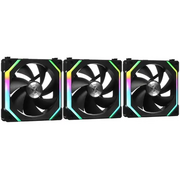  Комплект вентиляторов (3шт.) Lian Li Uni Fan SL120 V2 Black /UF-SL120V2-3B/ (G99.12SLV23B.R0) 120x120x28мм (PWM, ARGB, 250-2000 об/мин, 29.2dBa) 