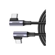  Кабель UGREEN US335 70698 Angled USB-C 2.0 Male To Angled USB-C 2.0 Male 5A Data Cable 2m Space Gray 