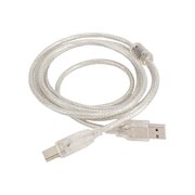  Кабель Cablexpert CCF-USB2-AMBM-TR-2M USB 2.0 Pro, AM/BM, 2м, экран, 2 феррит.кольца, прозрачный 
