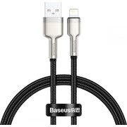  Дата-кабель Baseus Cafule (CALJK-01) Metal USB to IP 2.4A 0.25m Black 