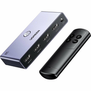  Кабель UGREEN CM624 (15604) HDMI 2.1 Switcher 3-in-1 With USB-A to DC cable 1,5M Black 