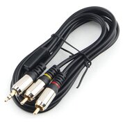  Кабель аудио Cablexpert CCAB-02-35M2RM-1.5MB 3.5 джек(M)/2х RCA (M) черный 1.5м 