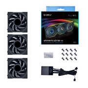  Комплект вентиляторов (3шт.) Lian Li Uni Fan TL LCD 120 Black /12TLLCD3B/ (G99.12TLLCD3B.R0) 120x125x28мм (1.6” LCD, PWM, ARGB, 200-1900об/мин, 27dBa) 