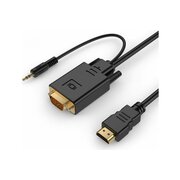 Кабель Cablexpert A-HDMI-VGA-03-10 HDMI-VGA 19M/15M + 3.5Jack 3м черный 