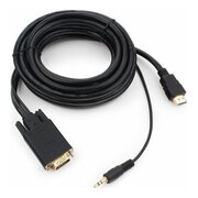  Кабель Cablexpert A-HDMI-VGA-03-5M HDMI-VGA 19M/15M + 3.5Jack 5м черный 