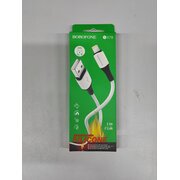  УЦ Дата-кабель BOROFONE BX79 silicone charging data cable Lightning 1м белый (плохая упаковка) 