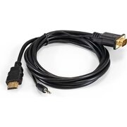  Кабель-переходник ExeGate EX-HDMIM-VGAM-3.5JackS-1.8 EX294719RUS HDMI-VGA 19M/15M+3.5mm Jack M 1,8м Преобраз. циф. HDMI сиг.в VGA видео и стерео 
