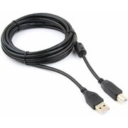  Кабель Gembird Cablexpert CCF2-USB2-AMBM-10 USB 2.0 Pro, AM/BM, 3м, экран, 2феррит.кольца, черный, пакет 