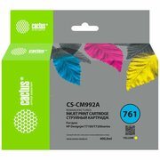  Картридж струйный Cactus CS-CM992A №761 желтый 400мл для HP HP DesignJet T7100/Т7200 