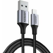  Кабель UGREEN US199 60158 Lightning to USB-A 2.0 Cable 2m Black 