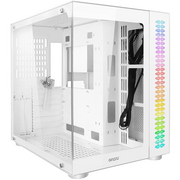  Корпус Ginzzu V580, RGB подсветка, закаленное стекло 1*USB 3.0,1*USB 2.0, AU Белый ATX 
