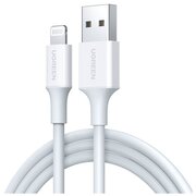  Кабель UGREEN US155 20730 USB-A Male to Lightning Male Cable Nickel Plating ABS Shell 2m White 