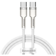  Дата-кабель Baseus Cafule (CATJK-C02) Metal Type-C to Type-C 100W 1m White 