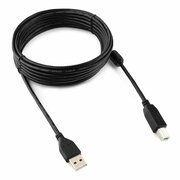  Кабель Gembird Cablexpert CCF2-USB2-AMBM-15 USB 2.0 Pro, AM/BM, 4.5м, экран,2феррит.кольца, черный, пакет 